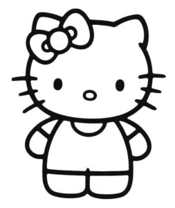 Раскраски Хелло Китти (Hello Kitty). Раскраской с белым котенком. Images